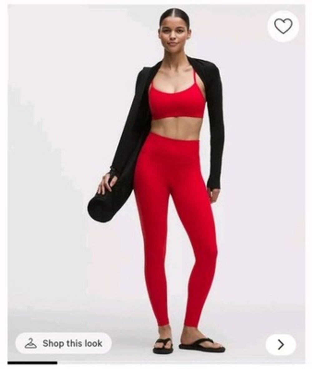 088 Lululemon Wunder Train No Line High-Rise Tight 28” Oxford Red Size 14 NWT